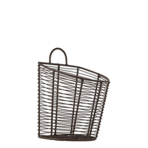 Nkuku Inkollu Wall Hung Basket Aged Brass